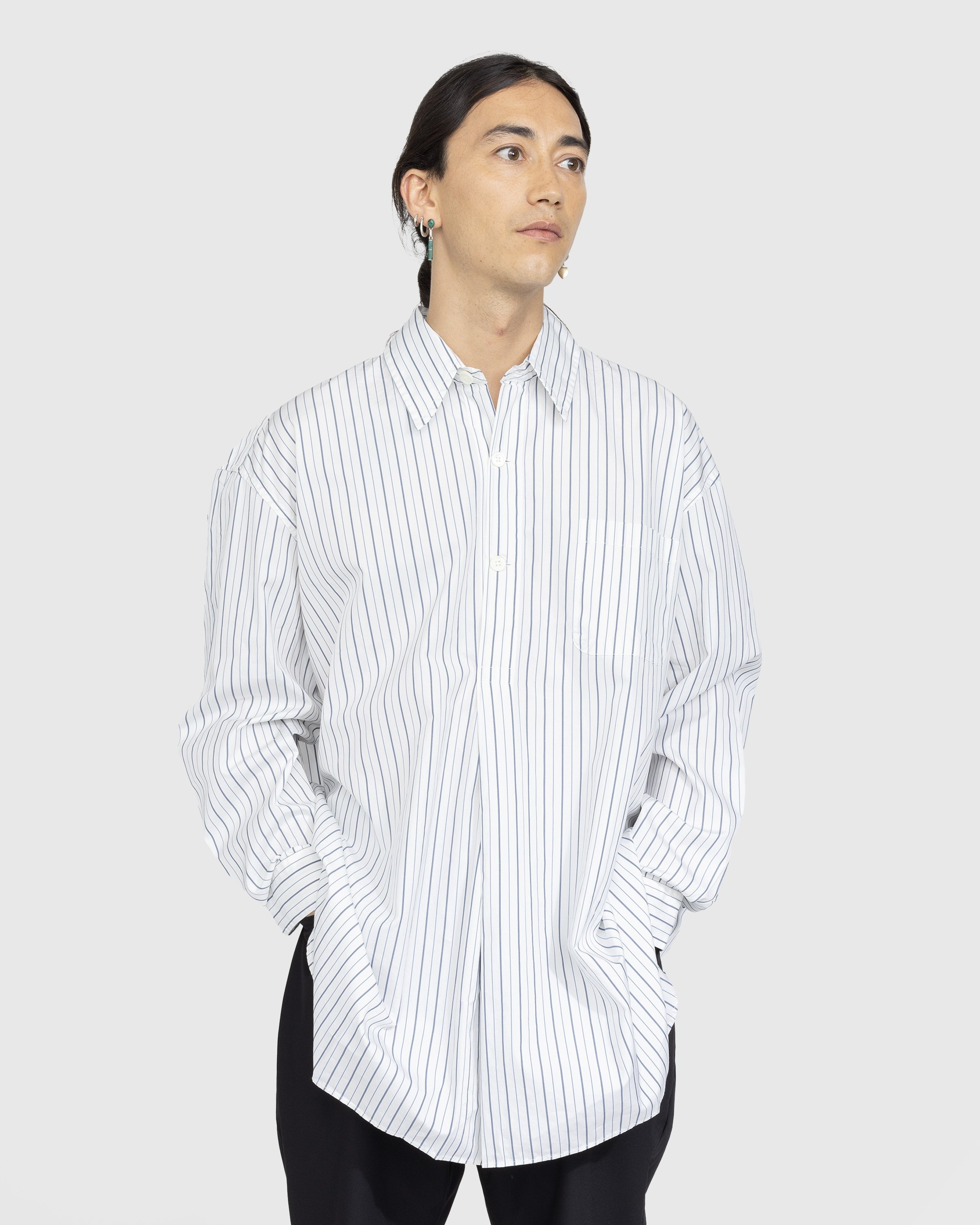 Our Legacy – Popover Shirt Olympic White Stripe | Highsnobiety Shop